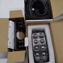 12V Solenoid 8-Valve Air Ride Suspension Manifold Valve with Control Panel Ship Type Switch, Equipped with Five Display air Pressure Gauge red