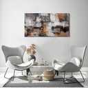 Pogusmavi Abstract Canvas Wall Art, Modern Minimalist Painting, Brown Room Decor, Framed Wall Art for Living Room, Bedroom, Office, 20x40IN