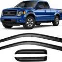 Window Rain Guards Visors for 2004-2014 Ford F150 Extended Cab, Out-Channel Window Vent Wind Shades Shield Deflectors for 04-14 F-150 SuperCab