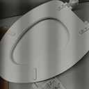 Mayfair Padded Toilet Seat, Cushioned Soft Vinyl over Wood Core Seat, Secure Hinges, Easy Clean, Made in USA, Elongated, White