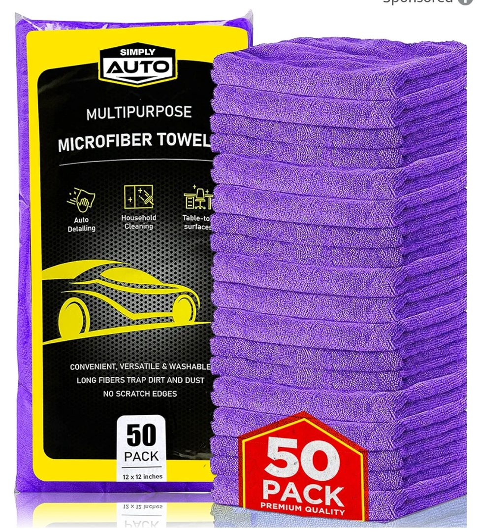 Brand: A-Z PACKAGING SOLUTIONS
Microfiber Cleaning Cloths Detailing Microfiber Towels for Car Washing Premium High GSM Towels 12"x12" (Pack of 40)