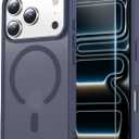 Temdan for iPhone 17 Pro Case with Screen Protector, Compatible with Magsafe, Anti-Yellowing, Military-Grade Protection, Shockproof Slim Magnetic Phone Case Cover, Dark Purple