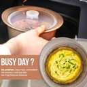 27oz Platinum Silicone Microwave Steamer Pot with Handle & Lid - Korean 100% Food-Grade Steamer Bowl, Heat-Resistant Cooker with Steam Holes, Easy Clean, Dishwasher Safe, Yellow