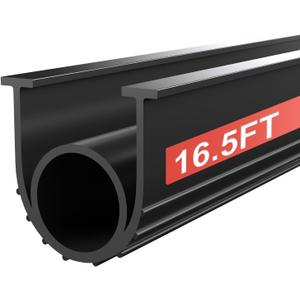 Garage Door Seals Bottom Rubber - Jobon 16.5 Ft Universal U+O Weatherproofing Garage Door Weather Stripping Bottom Seal Replacement Fits Most Standard Garage Doors, Easy Installation