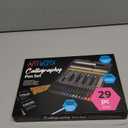 Artworx Calligraphy Pens Set - Introductory Caligraphy Writing & Hand Lettering Kit - Includes Instructions, Guide Book and Practice Book - Calligraphy Set For Beginners