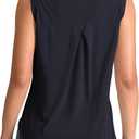 SANTINY Women's Sleeveless Workout Tops Breathable Lightweight Active Tennis Yoga Shirts Athletic Running Tank Tops for Women (X-Large, Navy)