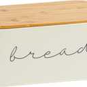 Bloomingville Metal Bread Bin with Bamboo Lid (Gray)