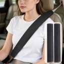 2025 Upgraded Extra Long Car Seat Belt Cover, 2Pack 19.7in Seat Belt Cover Pad for Ultimate Comfort Driving Experience, Soft Shoulder Pad Protector Car Interior Accessories for All Vehicles - Black