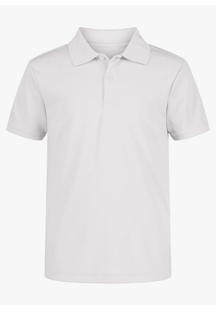 Studio 3 Boys' School Uniform Short Sleeve Polo Shirt, Button Closure, Moisture Wicking Performance Material (14/16Y- 4 Piece)