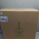 Treekee Chandelier Farmhouse Hanging Lighting, 4-Light Globe Orb Chandelier, Adjustable Modern Pendant Light Fixture for Dining Entryway Foyer, Black and Gold Finish