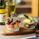 Vintage Glass Dessert Bowls, 11oz Sundae ice cream Bowl, Thickened Lead-Free Glass Bowls for Ice Cream, Fruit, Yogurt, Oat, Pudding, Appetizers & Party Snacks (4)