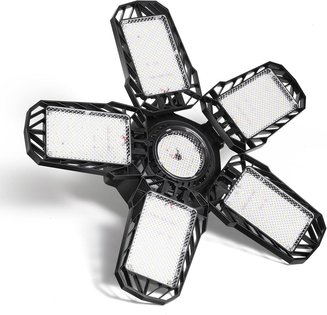 [Upgraded] LED Garage Light,400 Watt Equivalent 6500K,Cool Daylight White LED Area Light,E26/E27 Medium Base,for Outdoor Factory Warehouse Barn Backyard and More,Super Bright (1 Count (Pack of 1))