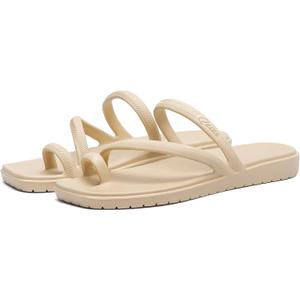 Flip Flops for Women Arch Support Comfortable Thong Sandals with Square Toe & Lightweight Cushion Beach Slides, Size 6.5