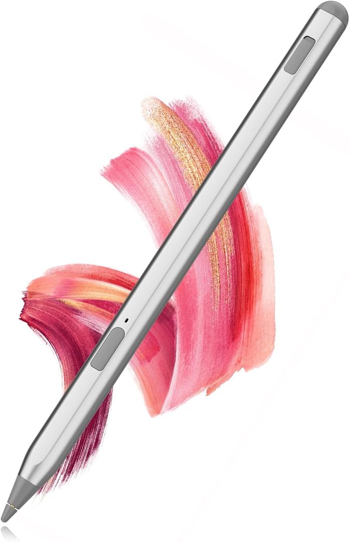 Uogic USI 2.0 Stylus Pen with Tail Eraser, Rechargeable for Fire Max 11 & Fire HD 10 (2023 Release) (Silver)