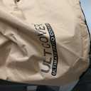 ULTCOVER Waterproof Outdoor TV Cover for 55-59 inch Outside Flat Screen Televisions with Mounts and Stands (Brown)