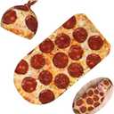 Burrito Pizzas Newborn Swaddling Blanket Beanie Hat Sets Soft Baby Receiving Funny Food Blanket Soft Sleeping Bag New Born Soft Sleep Sacks for Boys Girls