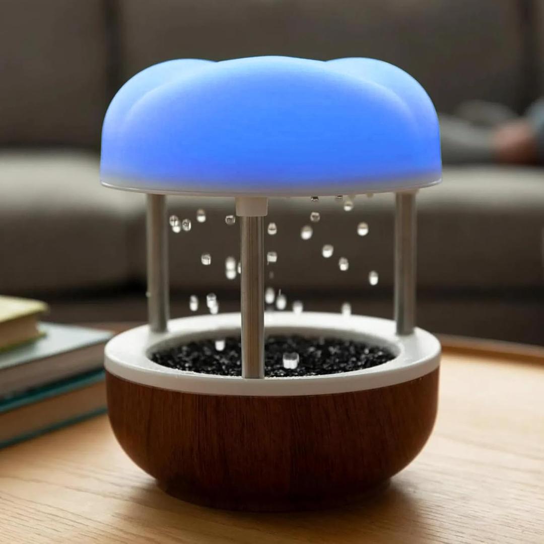 Mindsight Calming Cloud Tabletop Water Fountain | Quiet Pump | Splash Resistant | Zen & Nature Dcor | Promotes Focus, Stress Relief, Creativity, Sleep | Reminder to Pause & Reset | Home or Desk