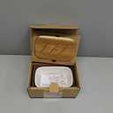 DOWAN 6.5" Large Butter Dish - Ceramic Butter Dish with Lid for Countertop - White Butter Keeper Holds Up to 3 Sticks - Butter Holder and Container with High-Quality Silicone Sealing