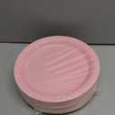 Breroa 72 Pink Paper Plates - 9 Inch, Disposable, Heavy Duty, Sustainable Dinner & Dessert Plates for Parties, Holidays, Picnics