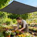Shade-Cloth 85-90% for Garden Greenhouse Plants 12x18 FT, Black Sun-Block Shade Cover Mesh Tarp with Grommets Sun Shade Canopy for Outdoor Pergola Patio Flower Lawn Kennel Chicken Coop