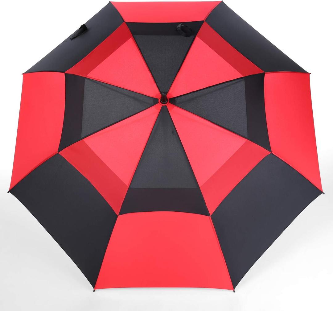 MRTLLOA Extra Large Golf Umbrella, 54/62/68/72 Inch Automatic Open, Oversize Double Canopy Vented Windproof Waterproof Sports Umbrellas for Rain
