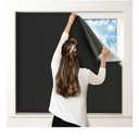 100% Blackout Curtains for Bedroom, Portable DIY Window Blinds, No Drill Window Shades & Blackout Blinds with Stickers & Tabs for Travel, Dorm Room, Media Room (118" x 57")