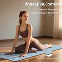 Foldable Yoga Excercise Mat 71"L x 24"W, Odourless Light Weight POE Mat For Home Fitness and Gym Workouts, 1/4 inch Non-slip design for All Types of Yoga Pilates