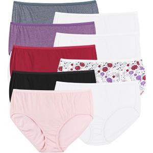 Hanes Women's Signature Cotton Breathe Briefs Underwear Pack, 6-Pack (XXXL)
