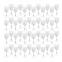 Plastic Wine Glasses，Plastic Goblets Vintage Style Cordial Drinking Glasses for Wedding Reception, Grand Event Party Supplies (47, Transparent)