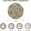 olofable Round Braided Placemats - Woven Washable Non-Slip Table Mats, 15 Inch Diameter for Dining Tables (Yellow Mixed, 15 inches Set of 6)