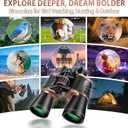 22x50 Binoculars for Adults High Powered, BAK-4 Prism HD FMC, Professional Waterproof Binoculars for Bird Watching, Hunting, Travel with Carrying Bag