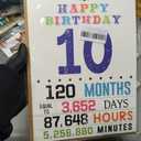 10th Birthday Card, Happy 10th Birthday Decorations for Boys Girls, 10.6×7.9 inches