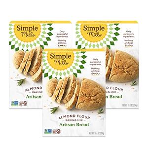 Simple Mills Almond Flour Baking Mix, Artisan Bread Mix - Gluten Free, Plant Based, Paleo Friendly, 10.4 Ounce (Pack of 3)BB: 11/20/2026
