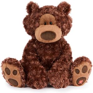 GUND Philbin Classic Teddy Bear, Premium Stuffed Animal for Ages 1 and Up, Chocolate Brown, 18