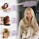 BARSDAR Blonde Wavy Clip in Hair Extensions - 20 Inch Loose Wavy Layered Clip in Hair Extensions for Women, 5 PCS Lace Weft Soft Synthetic Dirty Blonde Balayage Hairpieces Voluminous Easy Wear