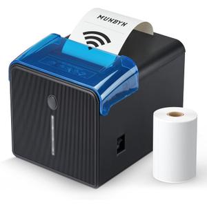 MUNBYN WiFi Receipt Printer with USB Port, 80mm POS Printer Works with Mac Windows Chromebook Linux Cash Drawer, ESC/POS (P047 WiFi), Do Not Support Square Paypal Zettle Shopify Kyte Bluetooth