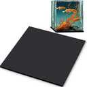 Pangda 1 Pcs 24 x 24 Inch Aquarium Fish Self Leveling Mat for Under Tank 5mm Thick Foam Compressible Neoprene Mat with Adhesive Backing Shockproof Waterproof Easy to Cut Stability, Black