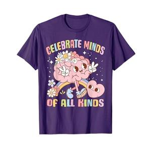 Autism Awareness Celebrate Minds Of All Kinds Neurodiversity T-Shirt Size Kids 6