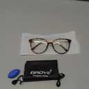 Gaoye Blue Light Blocking Glasses - Trending Round TR90 Frames, Metal Arms, UV400 Protection - Matching Soft Case (*1-tea Leopard/Transparent Lens)