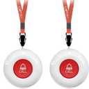 CallToU Wireless Call Buttons for Caregiver Pager and Restaurant Calling Pager Waterproof 500+ Feet Operating Range for Elderly/Patient/DisableNeed to Be Paired with Receiver to Work