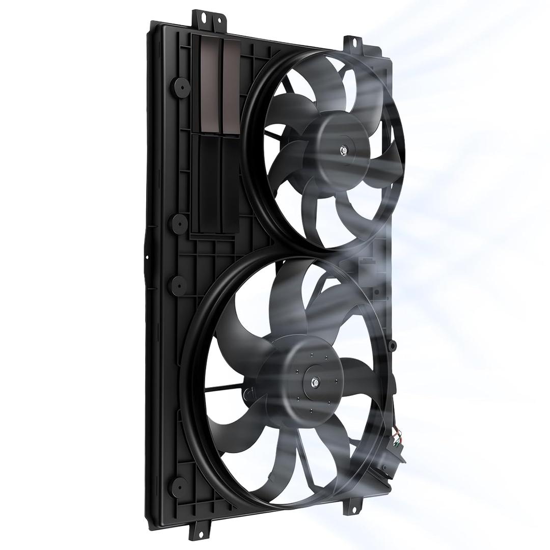 620-805 Radiator Cooling Fan Assembly for Volkswagen Bora 2.5L 2006-2010, for 2006-2016 Jetta 2.0L,for 2006-2010 Eos 2.0 L, for 2003-2010 A3 1.4L 2.0L