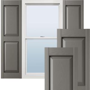 Ekena Millwork LP2C12X05000TG Custom Two Equal Panels, Raised PanelShutter (Per Pair)12"W x 50"HTuxedo Grey