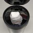 SolaceCove Mini Trash Can for Desk 0.4 Gallon,1.5L Stainless Steel mini Desk Trash can with Lid,Tiny Trash Can for Desk with 1 Roll Bags for Office, Home, Car,(Brushed Gray)