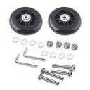 1 Pair/2pcs Luggage Suitcase Replacement Wheels 60mm/70mm/72mm/75mm/87mm/94mm/100mm, Rubber Swivel Caster Wheels 6mm Bearings Repair Kits (OD75xThk24mm/2.95x0.94in)