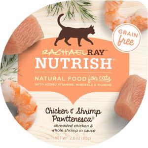 Rachael Ray Nutrish Natural Wet Cat Food, Chicken & Shrimp Pawttenesca Recipe, 2.8 Ounce Cup (Pack of 12), Grain Free