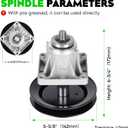 46" Deck Spindle Rebuild Kit for Cub Cadet/for Troy Bilt LT1045 LT1046, Include 3 Spindles for 918-0660 618-0660, 3 Blades for 742-0611 942-0612, 1 122" Belt for 754-04153 954-04153