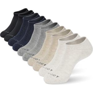 MONFOOT Men's/Women's 4-10 Pairs Cotton Cushion Low Cut Ankle Socks, Multipack