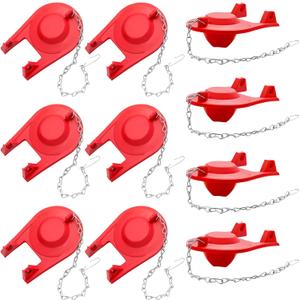 Peryiter Toilet Flapper Replacement Kit Universal Toilet Plug Flapper with Stainless Chain for 2 Inch Flush Valves, Water Saving(10 Pcs)