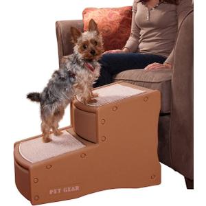 Pet Gear Easy Step II Pet Stairs, 2 Step for Cats/Dogs up to 150 Pounds, Portable, Removable Washable Carpet Tread, No Tools Required