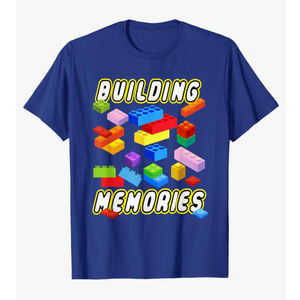 Building Memories Building Bricks Blocks Family Matching T-Shirt, Medium